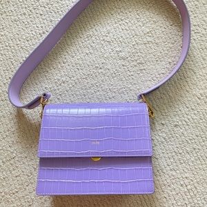 JW PEI Mini Flap Crossbody - Purple Croc 💜